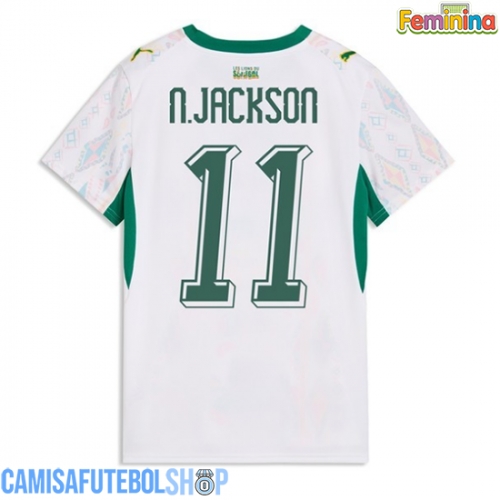 Camisa de time de futebol Senegal Nicolas Jackson #11 Replicas 1º Equipamento Feminina Mundo 2026 Manga Curta